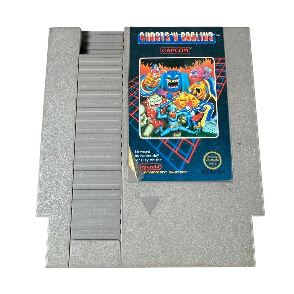 Capcom Ghosts 'N Goblins NES Video Game Cartridge Grey Retro 8-Bit Nintendo